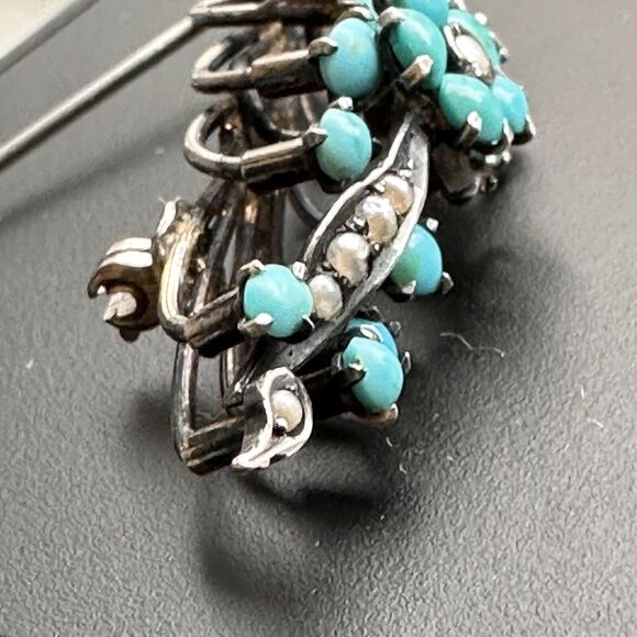 Victorian Bates & Bacon Turquoise Brooch - Picture 10 of 11